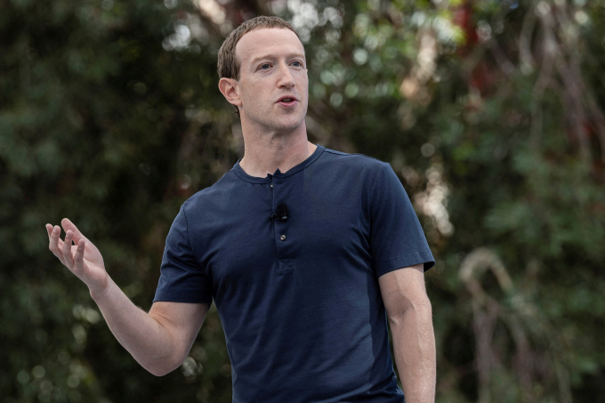 CEO Meta Mark Zuckerberg phát biểu tại sự kiện Meta Connect ở California, Mỹ, năm 2023.