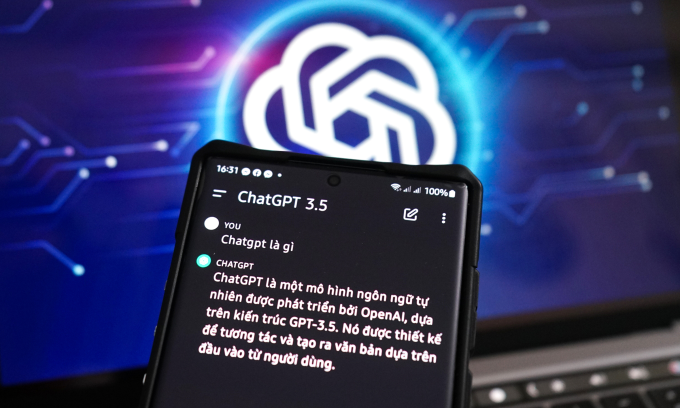 Giao diện hỏi đáp của ChatGPT trên ứng dụng cho Android.