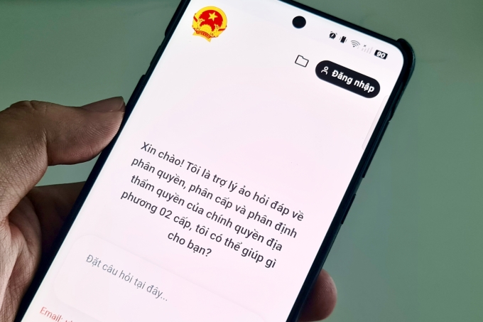 Trợ lý ảo giúp cán bộ công chức hỏi đáp về chính quyền hai cấp.