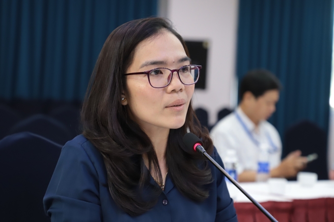 Bà Nguyễn Thị Thu Sương, Trưởng phòng Phát triển Khoa học công nghệ, Sở khoa học công nghệ TP HCM, tại hội thảo ngày 7/6.