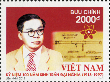 Tem Giáo sư Trần Đại Nghĩa. Ảnh: Tư liệu BĐVN