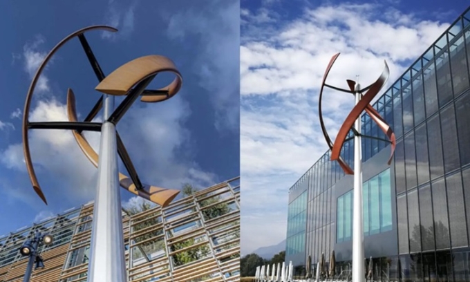 Turbine điện gió cánh gỗ Hercules.