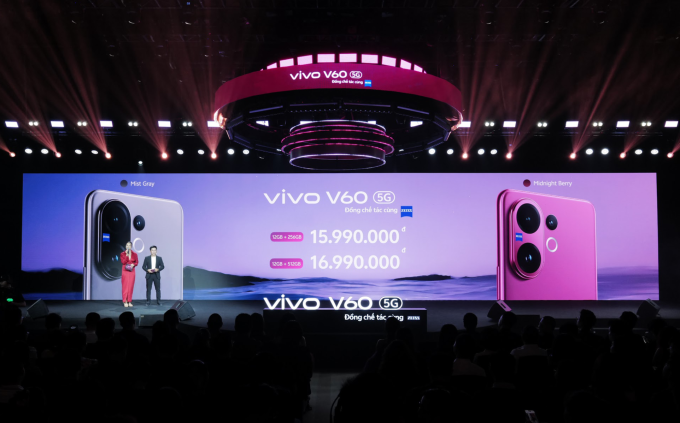 Sự kiện công bố Vivo V60 5G, ngày 26/8.
