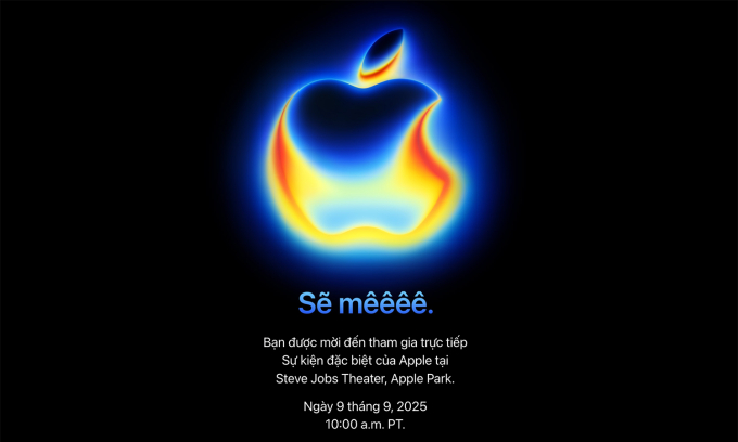 Thư mời sự kiện ngày 9/9 của Apple.